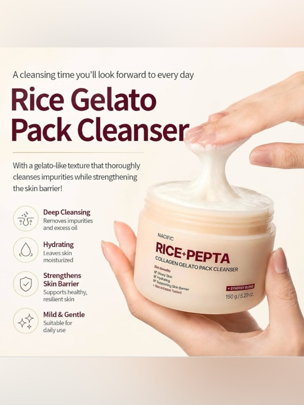 Korean Skincare Nacific Rice Pepta Collagen Gelato Cleanser & Milky Serum - Picture 3 of 10